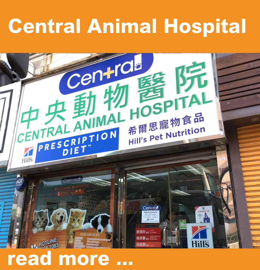 中央動物醫院– Central Animal Hospital Hong Kong